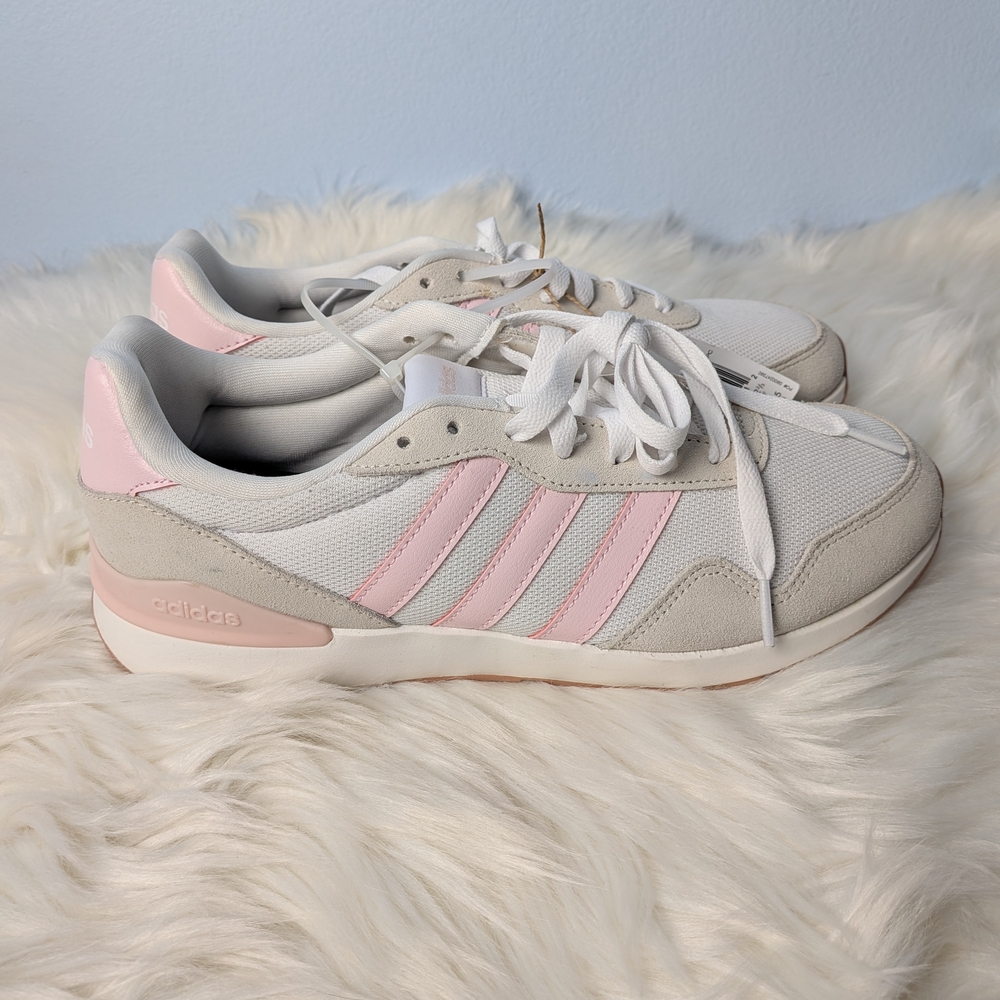 Adidas Women's Sneakers in Pink and Cream
